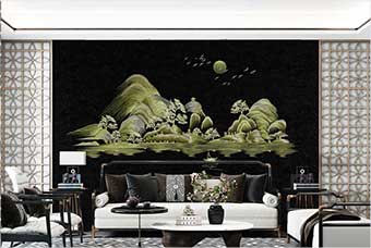 宜宾森佰汇航空纤维墙咔（湖光山色）